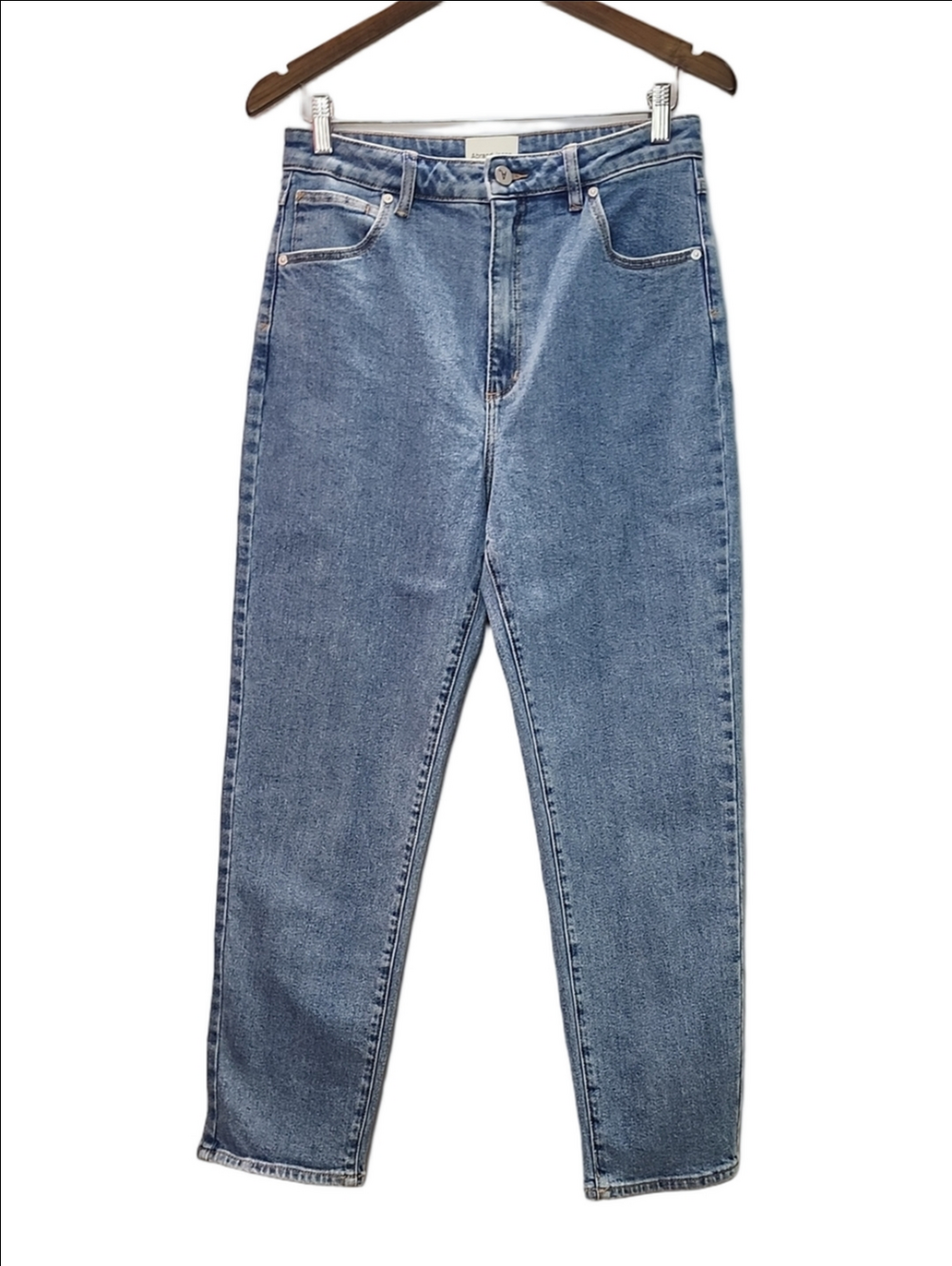 ABRAND A 94' High waist medium wash slim jeans